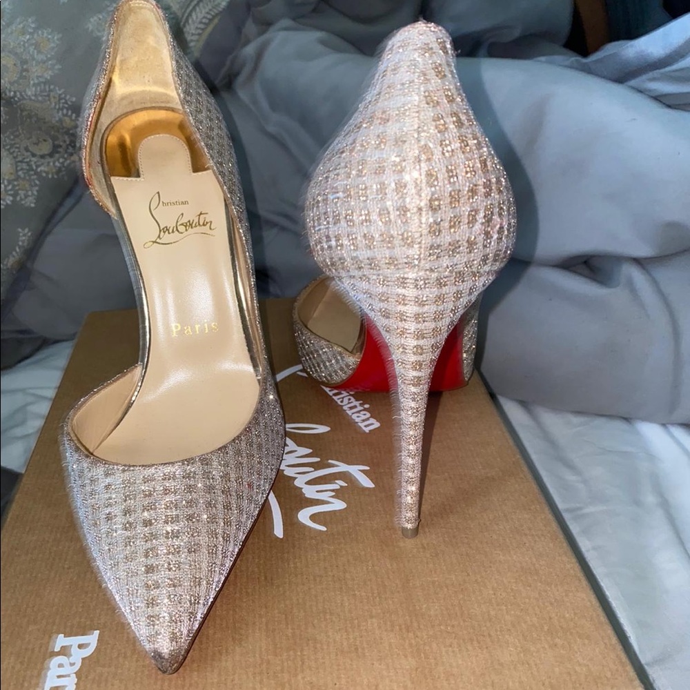 Christian Louboutin Quadro metallic pumps